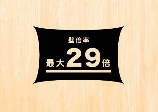 壁倍率最大２９倍